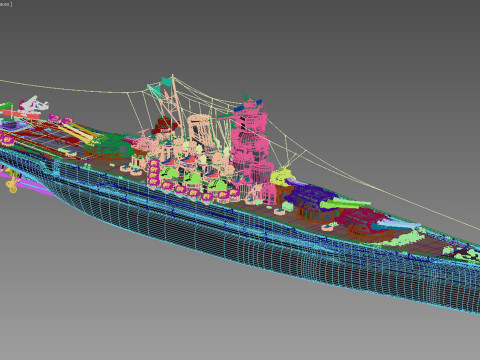 Yamato battleship Model 3D