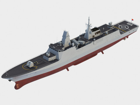 Type 054 B class frigate 545 Luothe 3D Modell