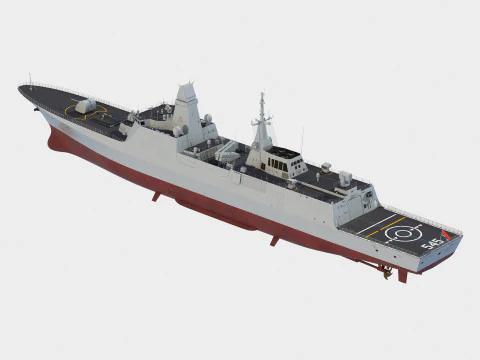 Type 054 B class frigate 545 Luothe 3D Model