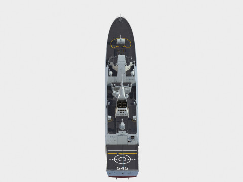 Type 054 B class frigate 545 Luothe 3D Modell