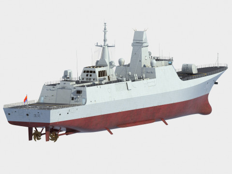 Type 054 B class frigate 545 Luothe 3D Modell