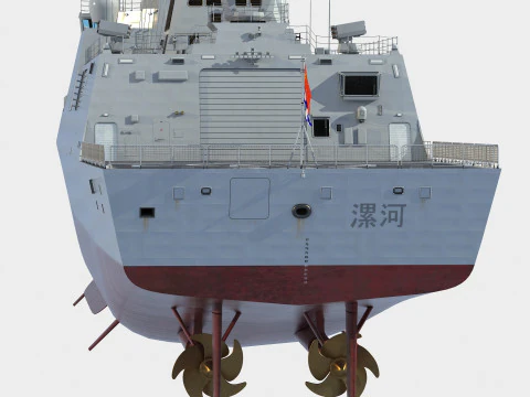 Type 054 B class frigate 545 Luothe 3D Model