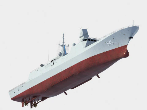 Type 054 B class frigate 545 Luothe 3D Model