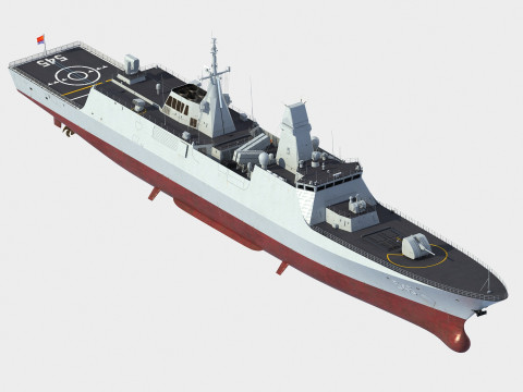 Type 054 B class frigate 545 Luothe 3D Modell