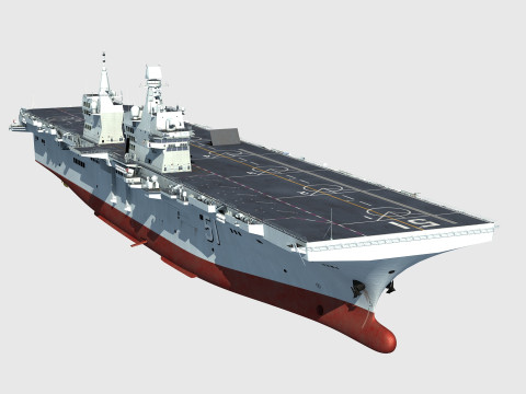 Type 076 Yulan Class Amphibious Assault Ship 3D Model