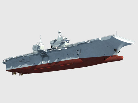 Type 076 Yulan Class Amphibious Assault Ship 3D Model