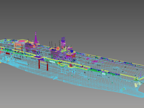 Type 076 Yulan Class Amphibious Assault Ship 3D Model