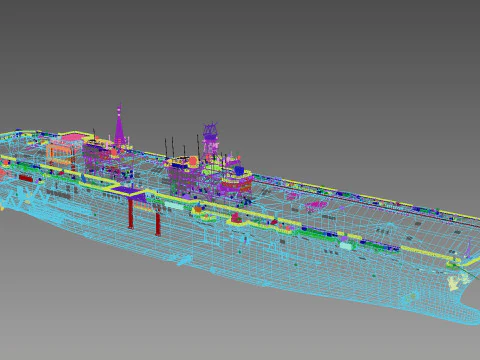 Type 076 Yulan Class Amphibious Assault Ship 3D Model