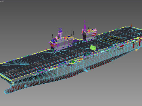 Type 076 Yulan Class Amphibious Assault Ship 3D Model