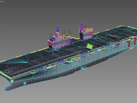Type 076 Yulan Class Amphibious Assault Ship 3D Model
