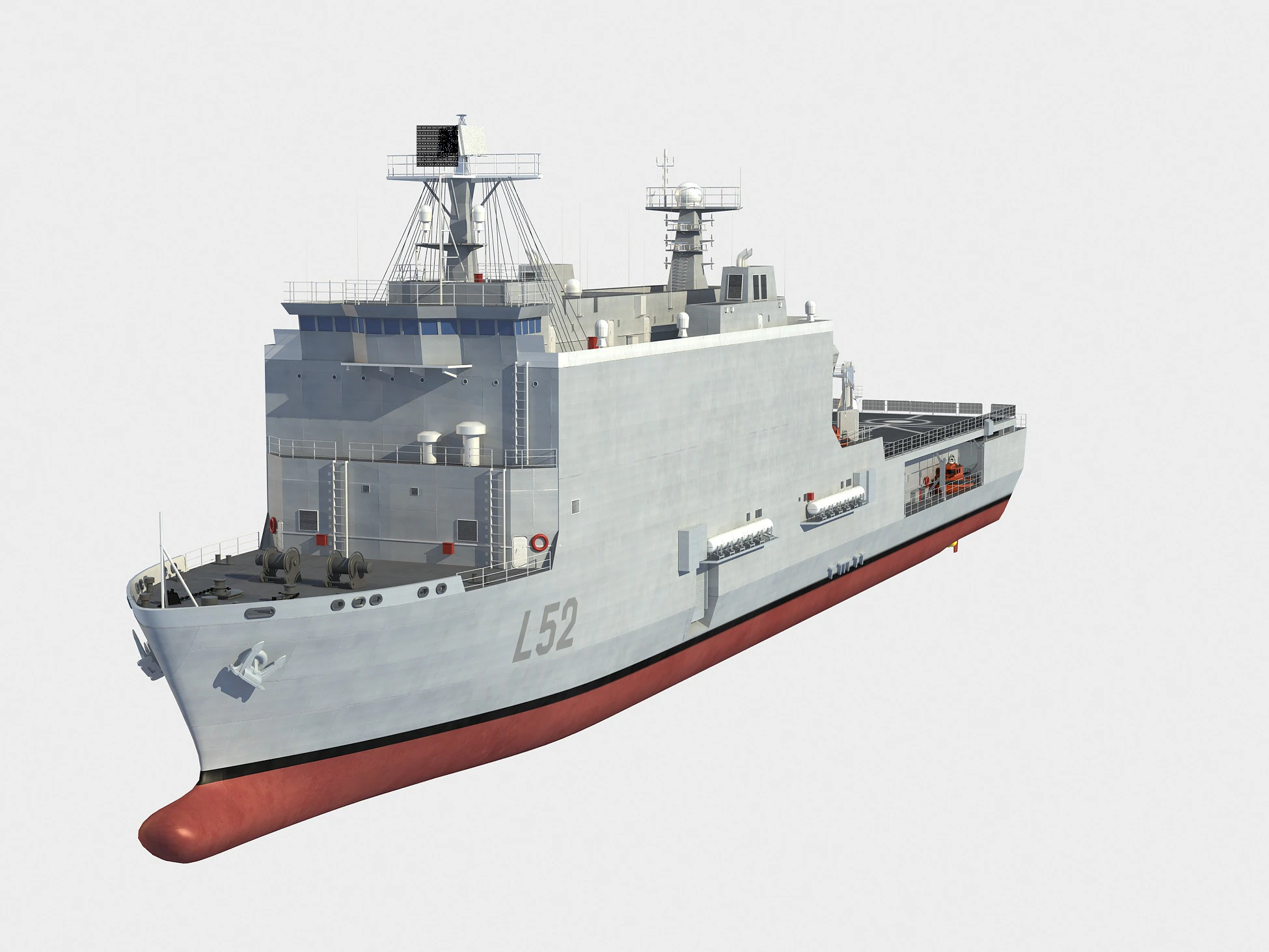 L52 Castilla Galicia class LPD 3D Model .c4d .max .obj .3ds .fbx .stl .blend 