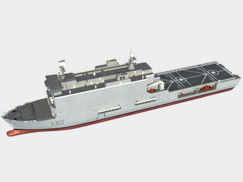 L52 Castilla Galicia class LPD 3D Model