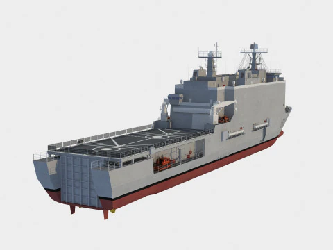 L52 Castilla Galicia class LPD 3D Model