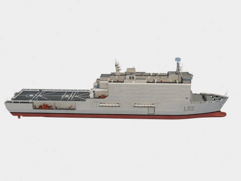 L52 Castilla Galicia class LPD 3D Model