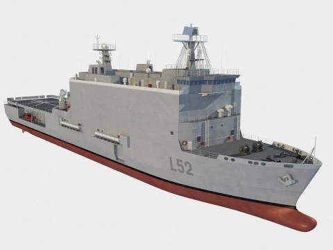 L52 Castilla Galicia class LPD 3D Model