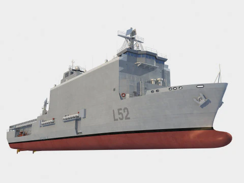 L52 Castilla Galicia class LPD 3D Model