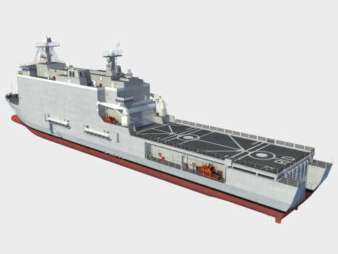 Nave da sbarco della classe Rotterdam Modello 3D