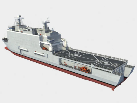 Barco de desembarco clase Rotterdam Modelo 3D
