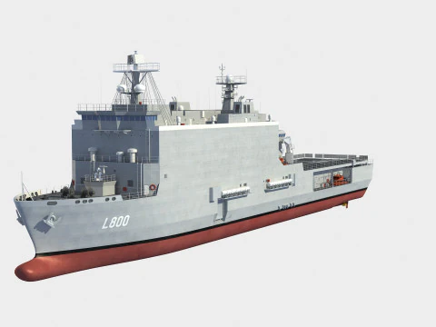 Barco de desembarco clase Rotterdam Modelo 3D