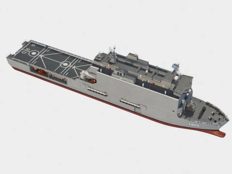Barco de desembarco clase Rotterdam Modelo 3D