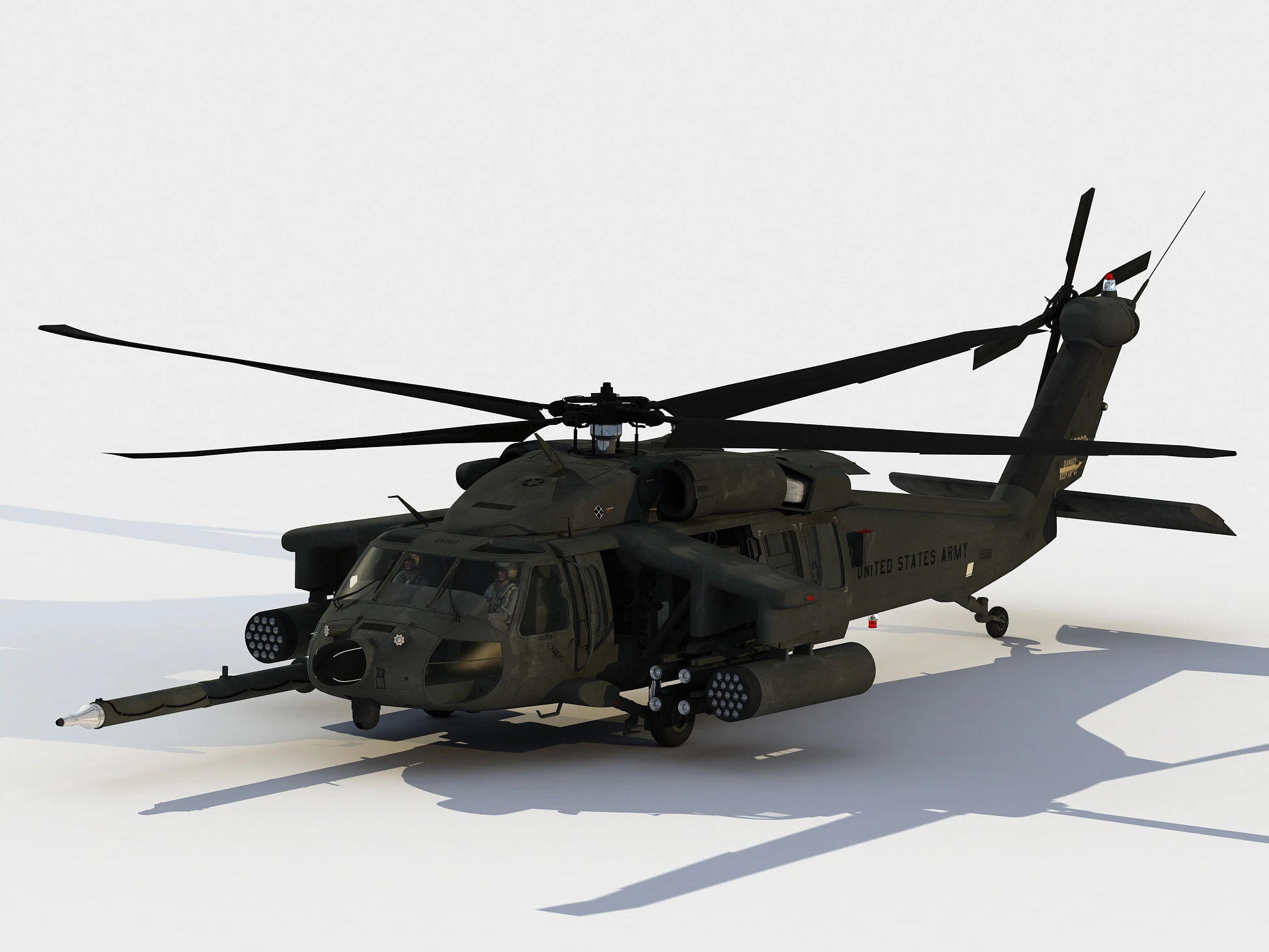 Sikorsky MH-60 K BlackHawk 3D Model .c4d .max .obj .3ds .fbx .stl .blend 