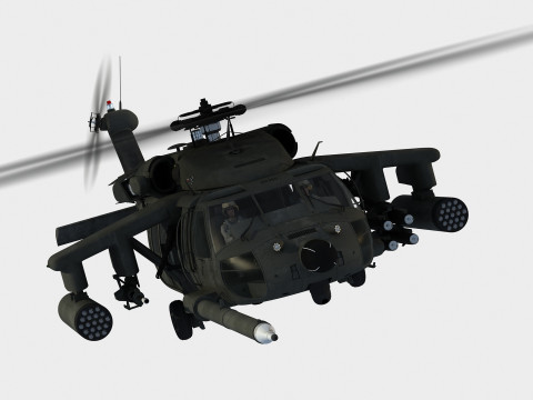 Сикорский МХ-60 К БлэкХок 3D Модель