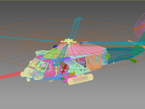 Сикорский МХ-60 К БлэкХок 3D Модель