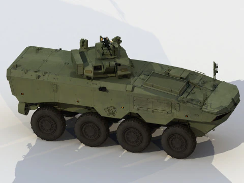 Hyundai Rotem N-WAV 8x8 Modelo 3D