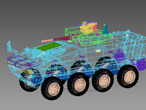Hyundai Rotem N-WAV 8x8 Modelo 3D