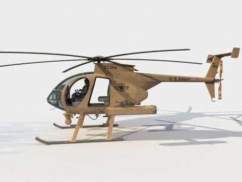 Boeing MD MH-6M Little Bird 3D Model