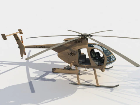 Boeing MD MH-6M Little Bird 3D Model