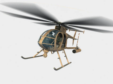 Boeing MD MH-6M Little Bird 3D Model