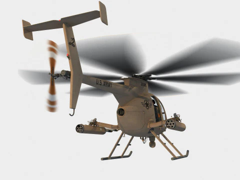 Boeing MD MH-6M Little Bird 3D Model