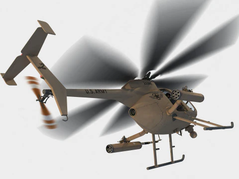 Boeing MD MH-6M Little Bird 3D Model