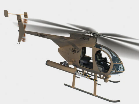 Boeing MD MH-6M Little Bird 3D Model