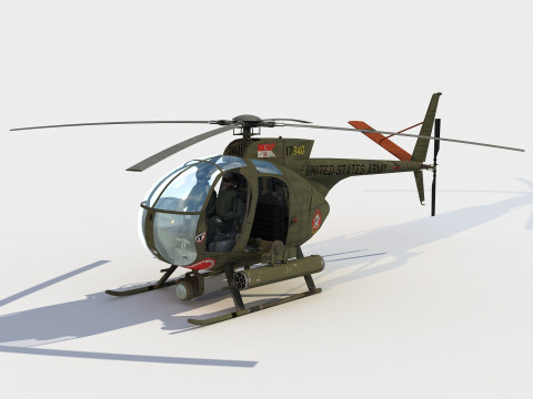 Hughes OH-6 Cayuse 3D Model