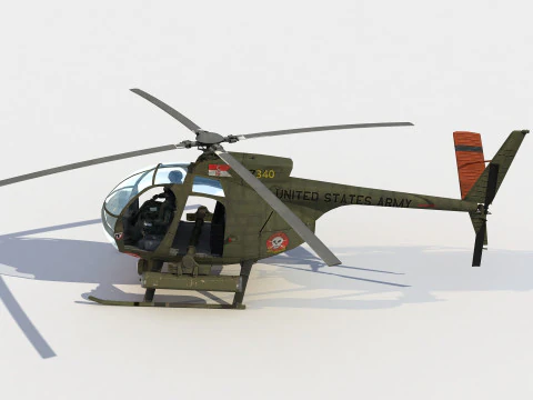 Hughes OH-6 Cayuse 3D Model