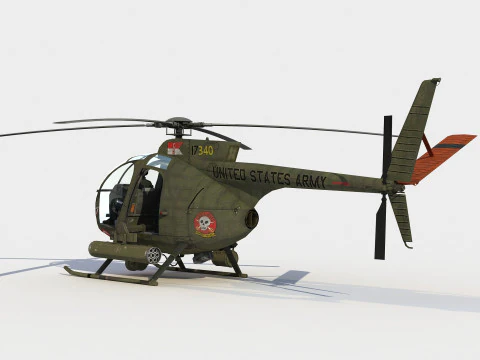 Hughes OH-6 Cayuse 3D Model