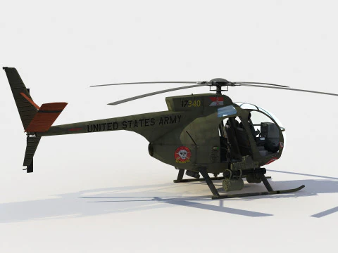 Hughes OH-6 Cayuse 3D Model