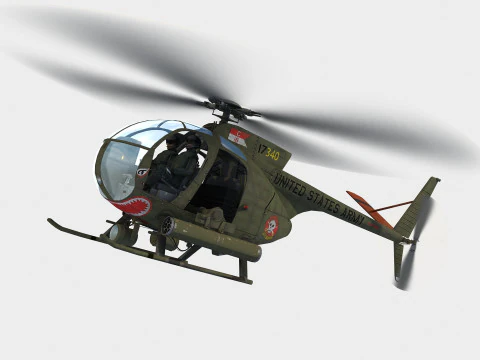 Hughes OH-6 Cayuse 3D Model