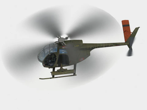 Hughes OH-6 Cayuse 3D Model