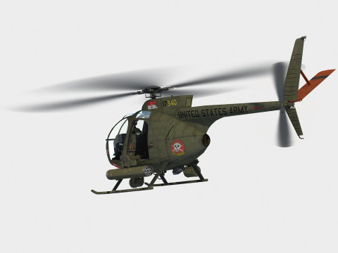 休斯 OH-6 卡尤斯 3D 模型