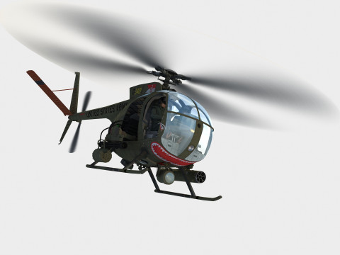 休斯 OH-6 卡尤斯 3D 模型