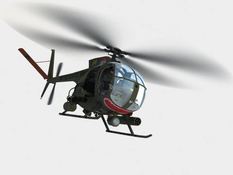 Hughes OH-6 Cayuse 3D Model