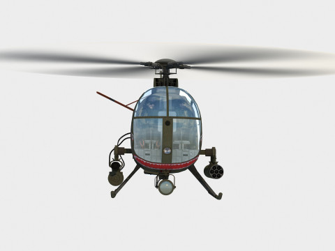 休斯 OH-6 卡尤斯 3D 模型