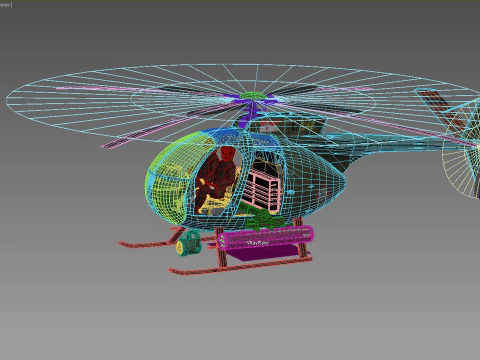 Hughes OH-6 Cayuse 3D Model