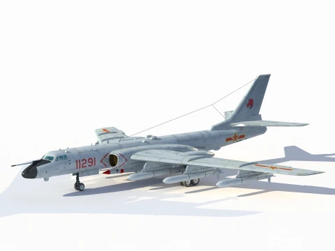 Xiang H-6N Strategic Bomber 3D Model