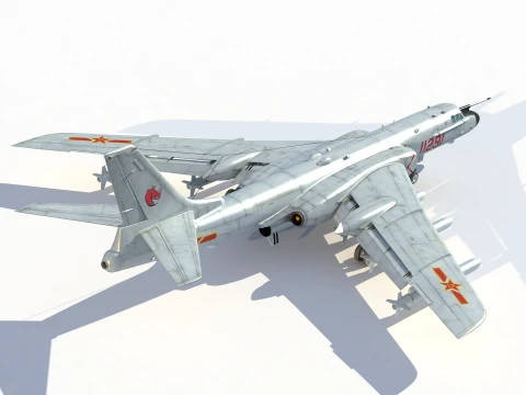 Xiang H-6N Strategic Bomber 3D Model