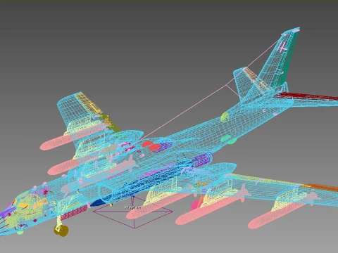 Xiang H-6N Strategic Bomber 3D Model