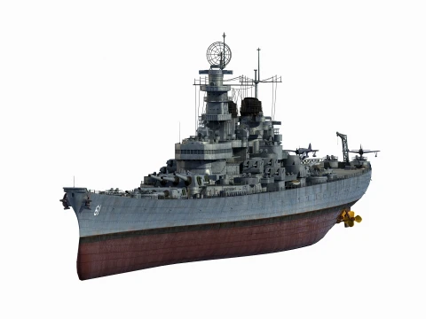 USS Iowa BB-61 BattleShip 3D Model